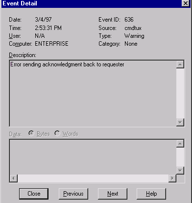 Event Detail Window