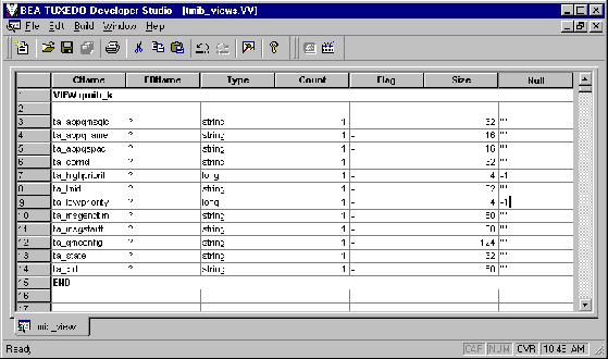 VIEW Table Editor 