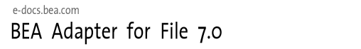 BEA WebLogic Adapter for File