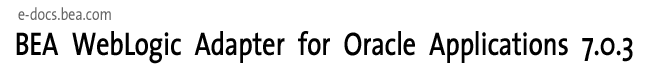 BEA WebLogic Adapter for Oracle Applications