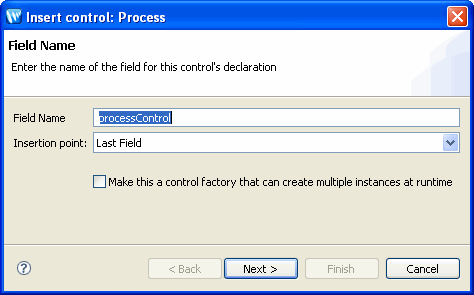 Insert control: Process