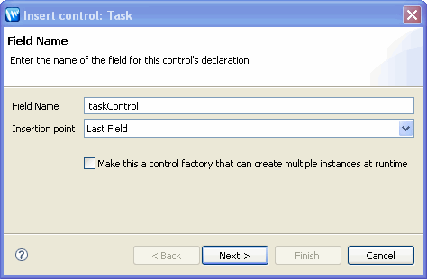 Insert Control:Task