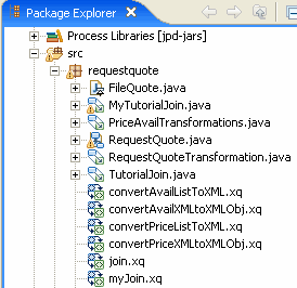 MyTutorialJoin.Java file in Package Explorer Pane