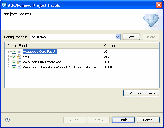 Add/Remove Project Facets
