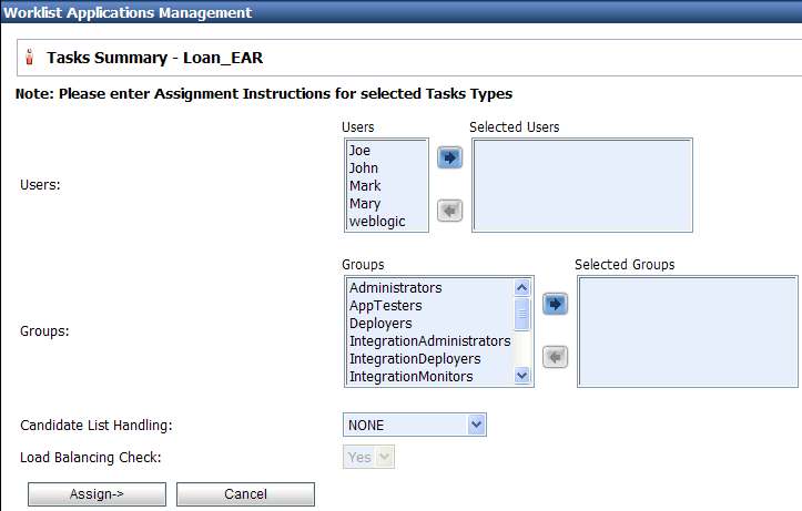 Assigning Task