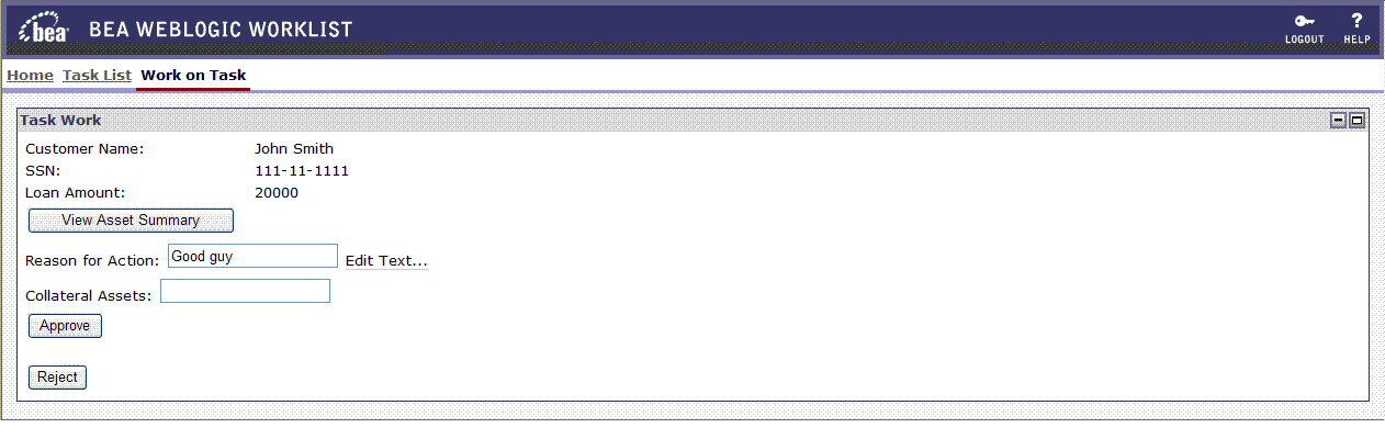 View Asset Summary