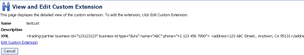 View and Edit Custom Extension