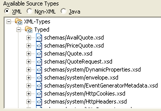 Available Source Types pane