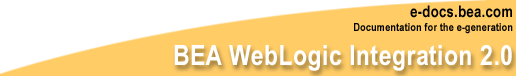 BEA WebLogic Integration Release 2.0