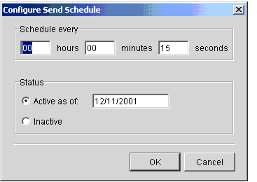Configure Send Schedule Window