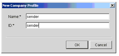 New Company Profile Dialog Box