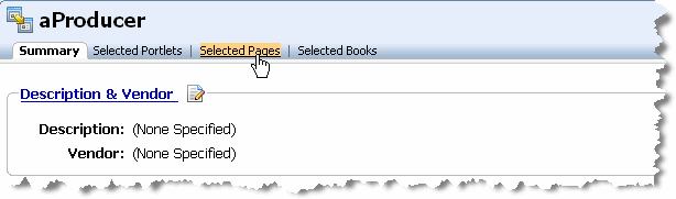 Selected Pages Tab