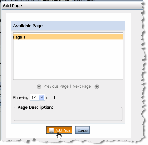 The Add Page Dialog