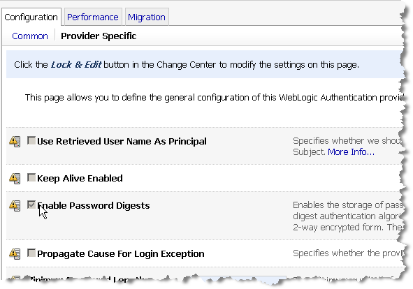 Enable Password Digests