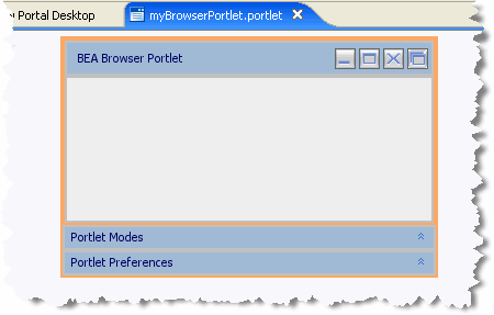 New Browser Portlet Displayed in Editor