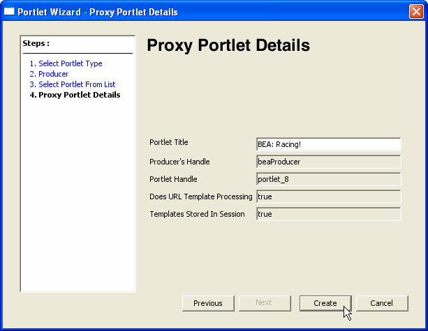 The Proxy Portlet Details