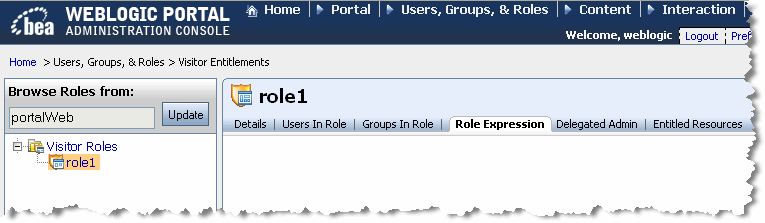 Role Expressions Tab