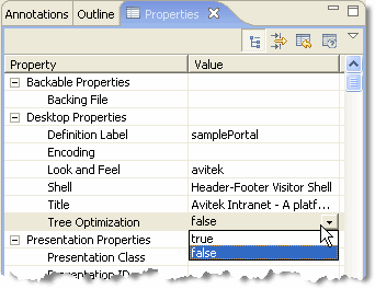 Enabling Tree Optimization in WorkSpace Studio