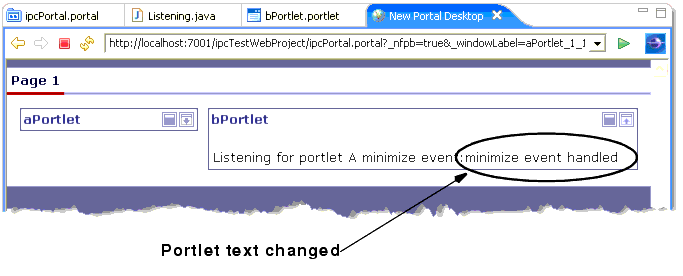 ipcPortal Showing the Effect of Minimizing aPortlet