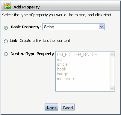 Add Property Dialog