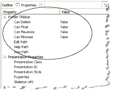 Header Properties View