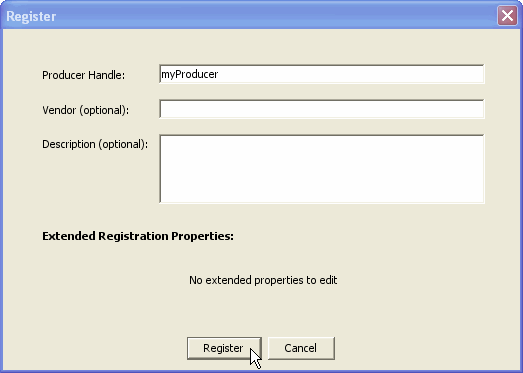 The Register Dialog