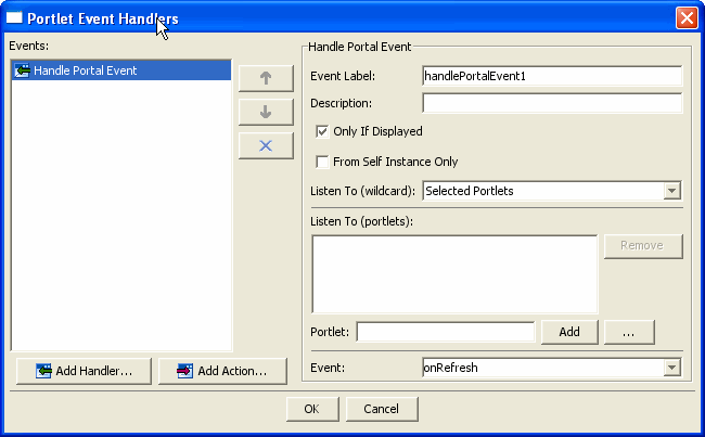 Event Handler Dialog Box Expanded 