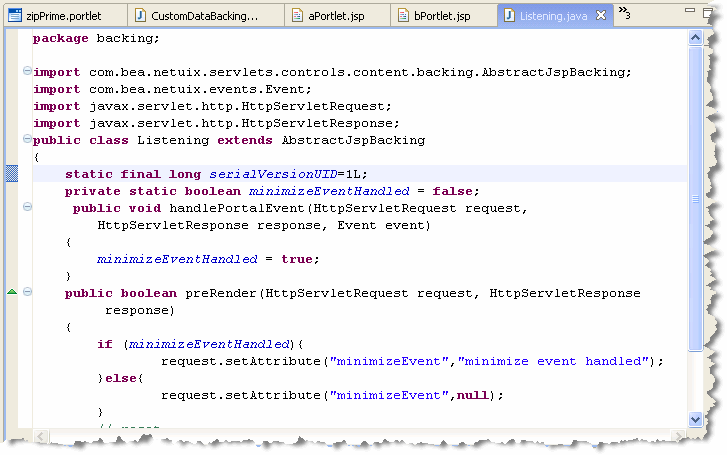 Listening.java with Updated Backing File Code