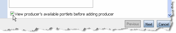 View Producer’s Portlets Checkbox