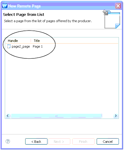 Select a Page on the Producer