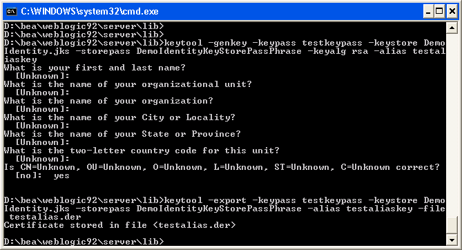 Exporting the Certificate