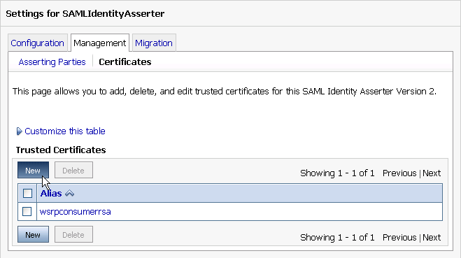Creating a New Certificate 
