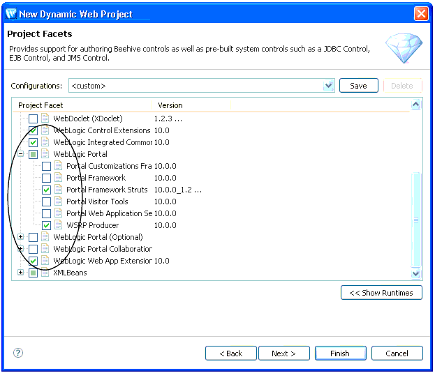 Select Project Facets
