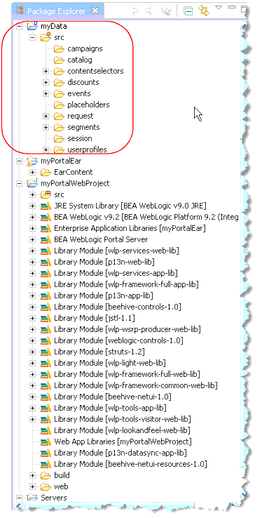 Datasync Project Added to the Package Explorer