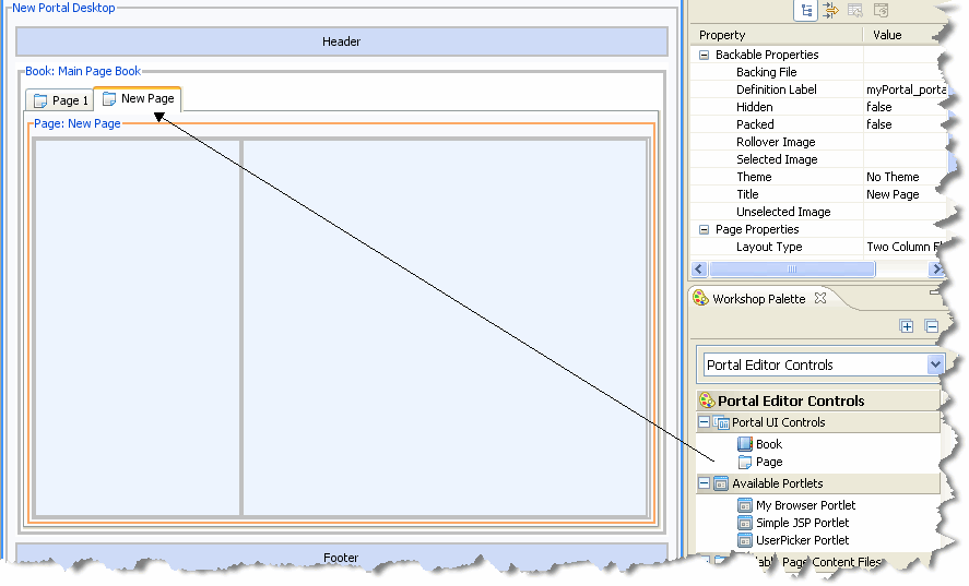 Adding a Page to a Portal in Workshop for WebLogic