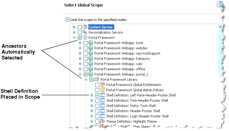 Select Global Scope Dialog 