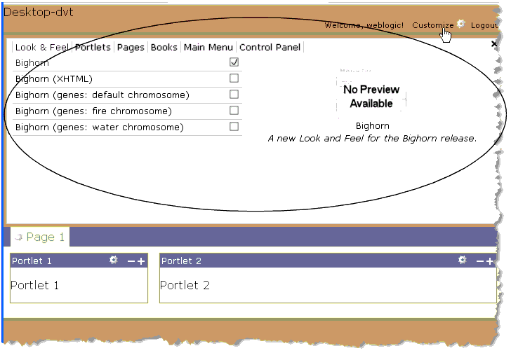 DVT Customization Dropdown Dialog