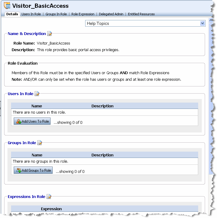 Visitor Entitlements Details Tab