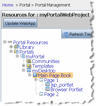 New Desktop in Portal Resources Tree
