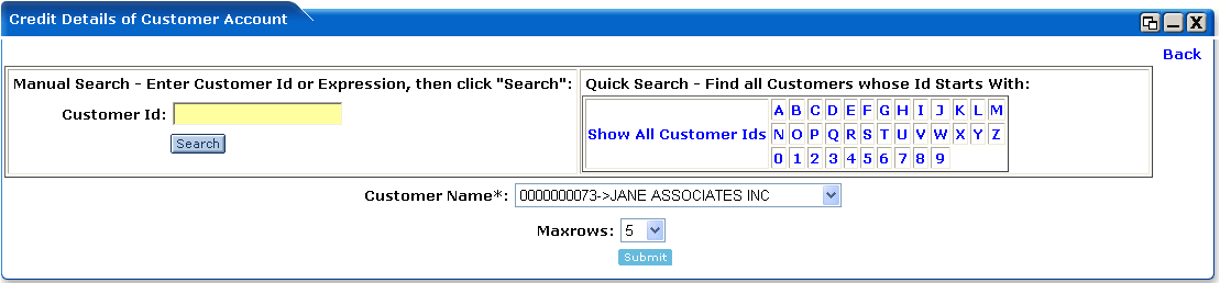 WebLogic Portlets for SAP - Credit Details of Customer Account Portlet Edit Preferences Screen