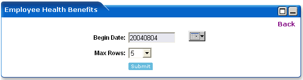 WebLogic Portlets for SAP HRMS - Employee Health Benefits - Edit Preferences Screen