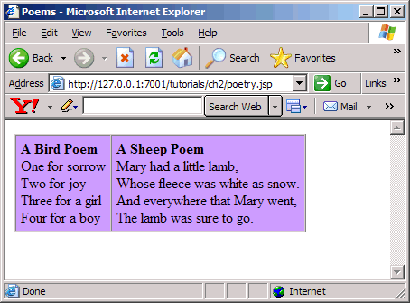 poetry.jsp on a PC browser
