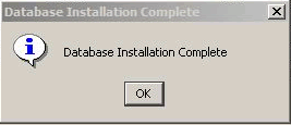 Database Installation Complete 