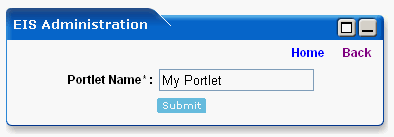 Portlet Name Screen