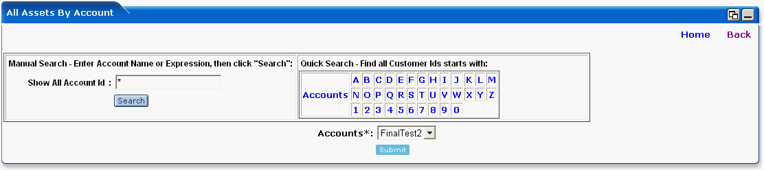 WebLogic Portlets for Siebel - All Assets By Account Portlet Edit Preferences -Customer ID (Account ID) search screen