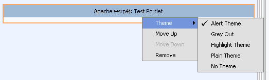 Theme Menu in WebLogic Workshop