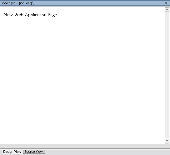 index.jsp in Design View