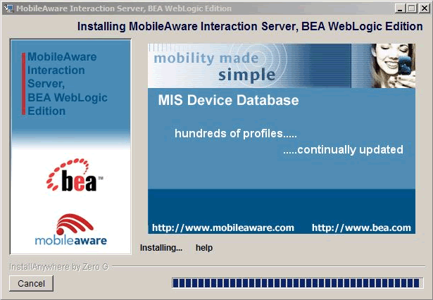 Installing MobileAware Interaction Server Screen 2 