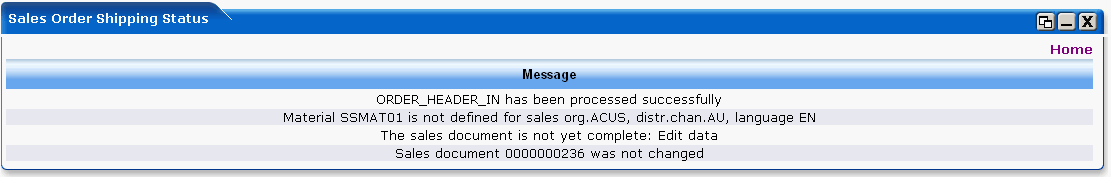 WebLogic Portlets for SAP - Sales Order Shipping Status Portlet - Addition of new Line Item confirmation message Screen