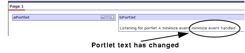 ipcLocal Portal with aPortlet Minimized